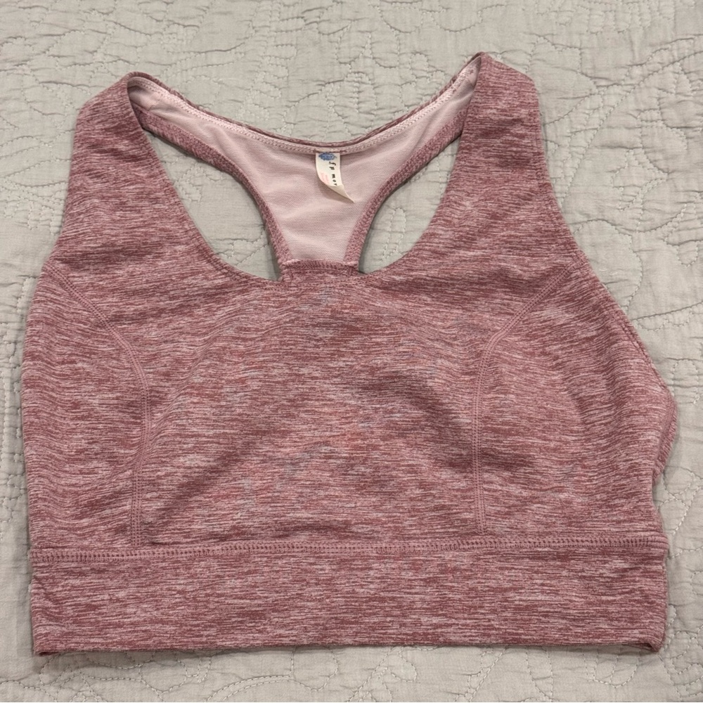 Free People Movement Strappy Back Sports Bra Pink Heather Size S